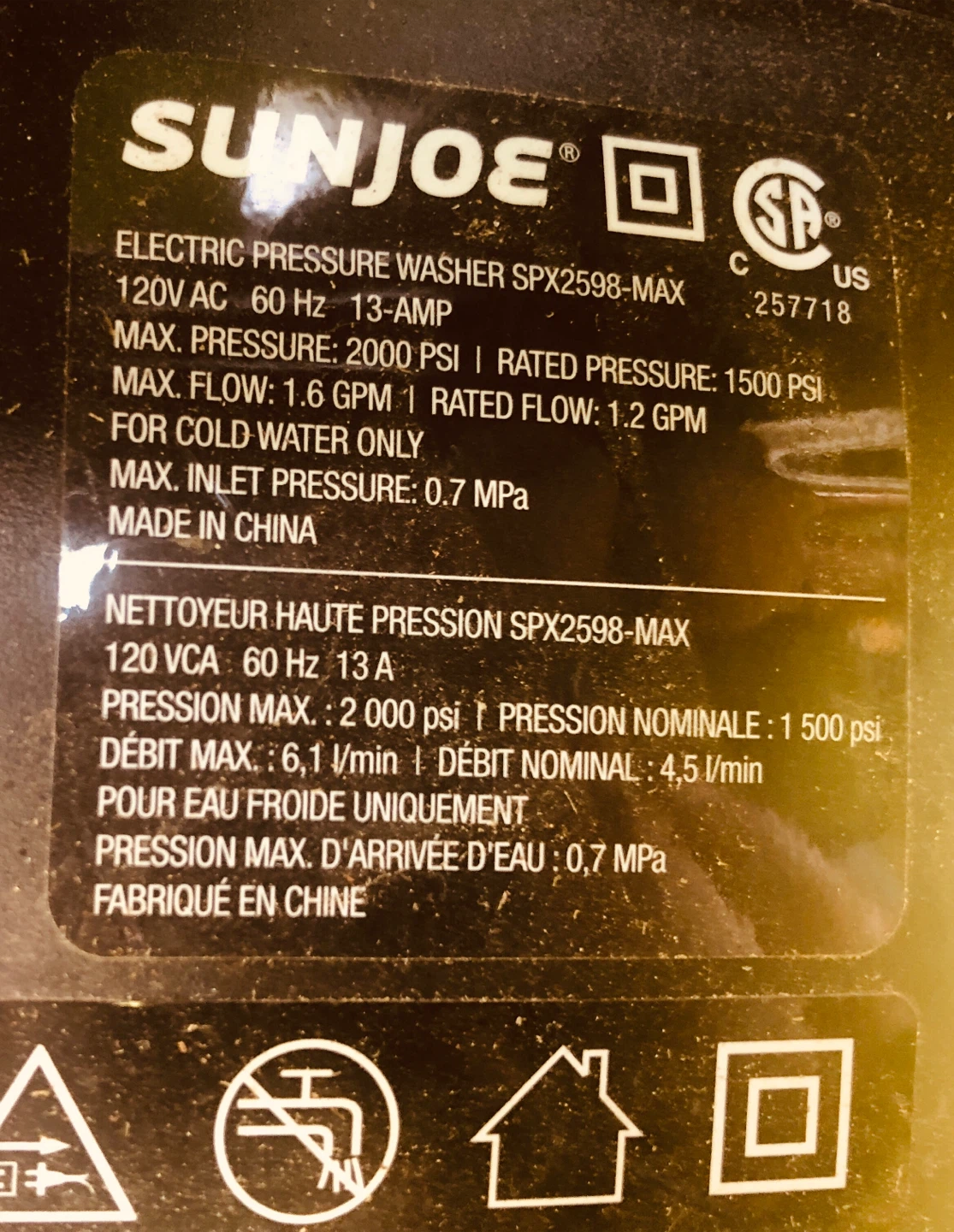 Sun Joe Pressure Washer - photo 5