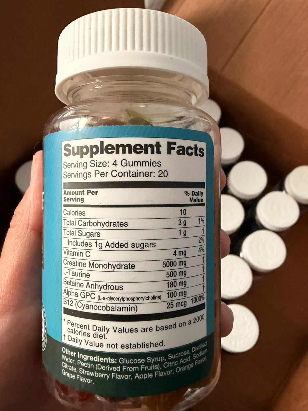 Creatine Monohydrate Gummies + L-Taurine + Vitamin B12 - photo 2