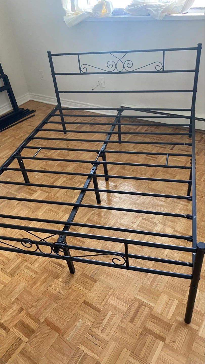 Queen Metal Bed Frame – Like New – Easy to Assemble - photo 2