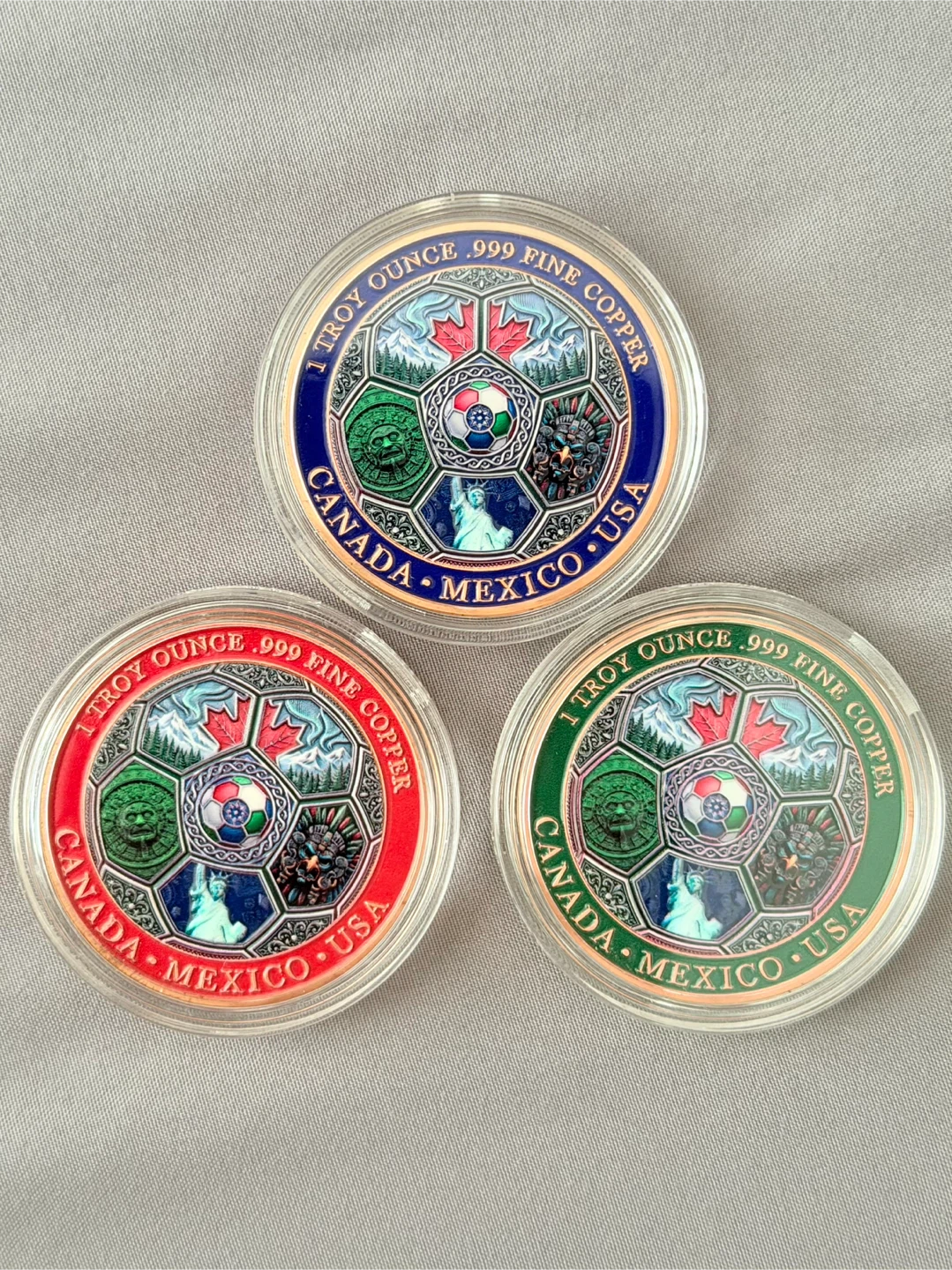 Soccer World Cup 2026 Commemorative Coins (Set of 3) - photo 2