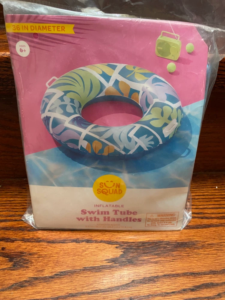 Sun Squad Inflatable Swim Tube with Handles - 36"