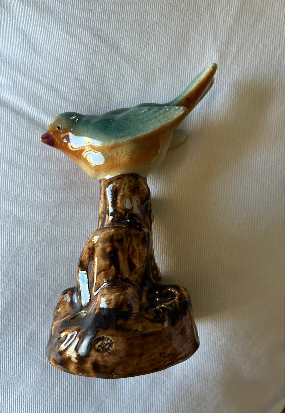 Vintage ceramic floral frog or bud vase - photo 4