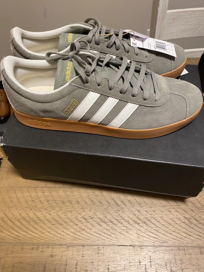 Adidas VL Court Grey Suede Sneakers - photo 3