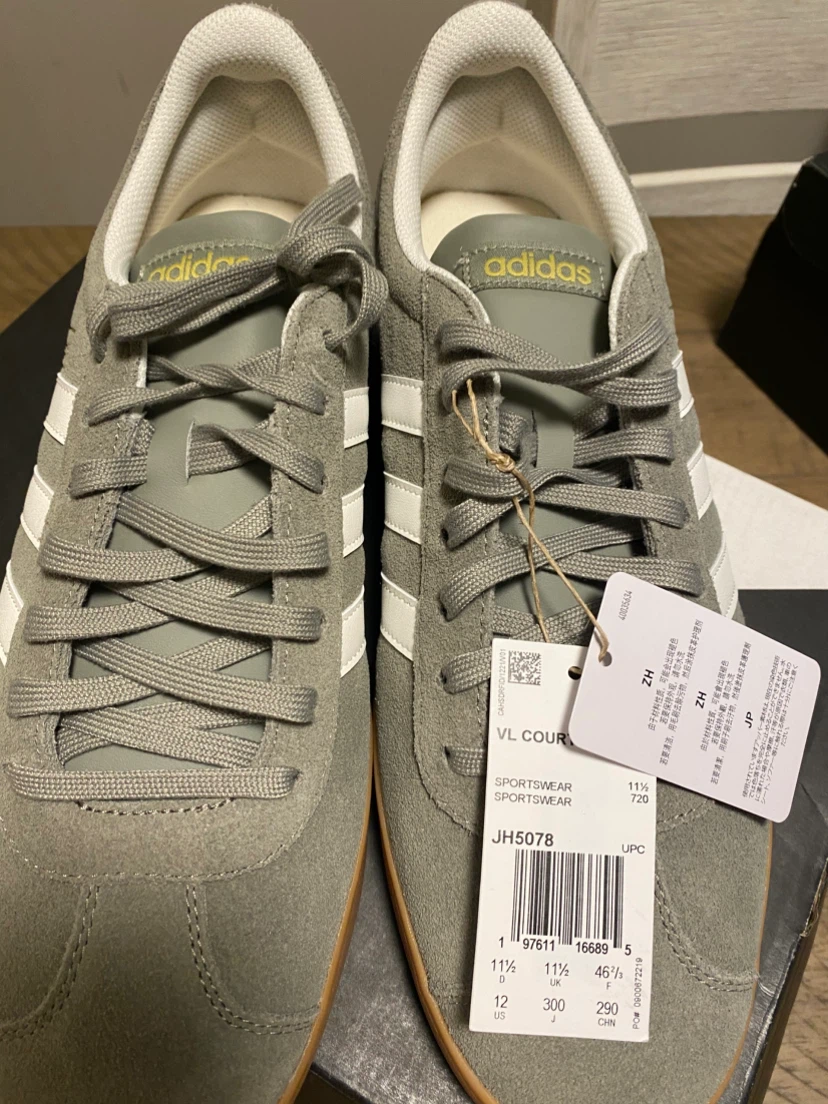 Adidas VL Court Grey Suede Sneakers - photo 4