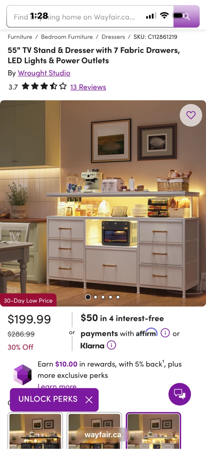 Tv stand and dresser