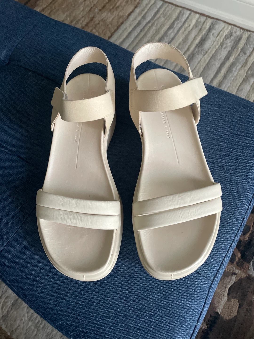 ECCO Women's Cream Leather Platform Sandals - photo 2
