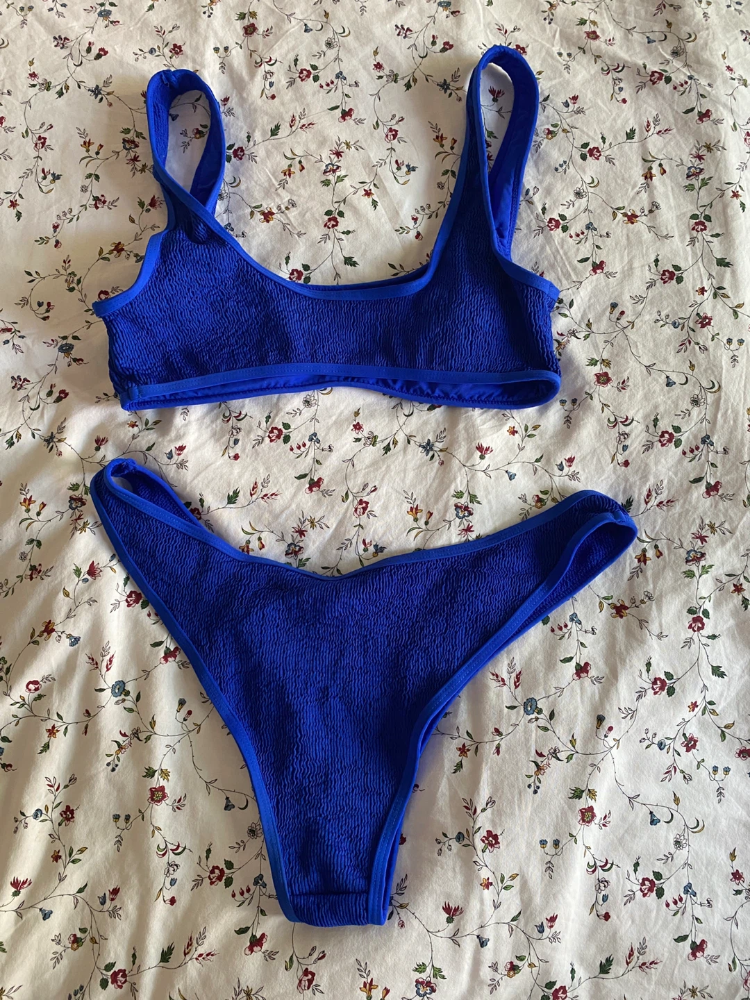Blue Textured Bikini Set - photo 2