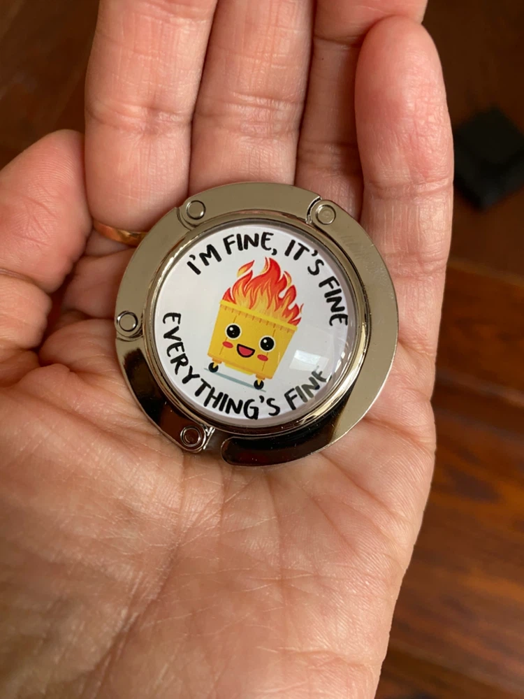 Bag Hanger with "Everything's Fine" Dumpster Fire Design - photo 2