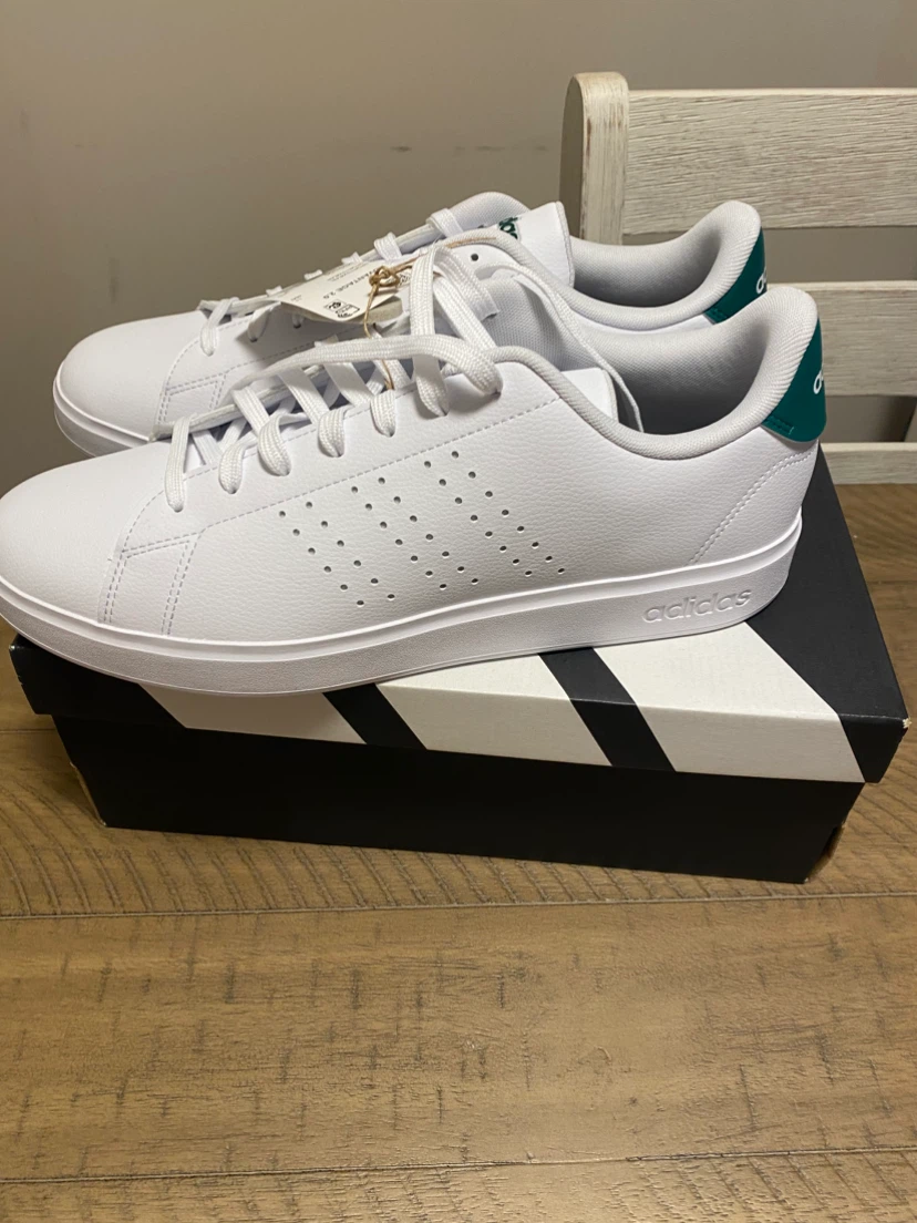 Adidas Advantage 2.0 White Green Sneakers US 11.5 - photo 2