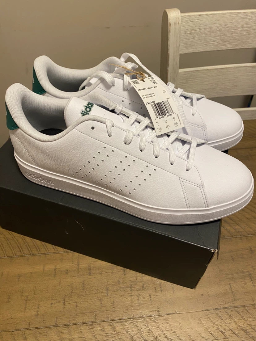 Adidas Advantage 2.0 White Green Sneakers US 11.5 - photo 5