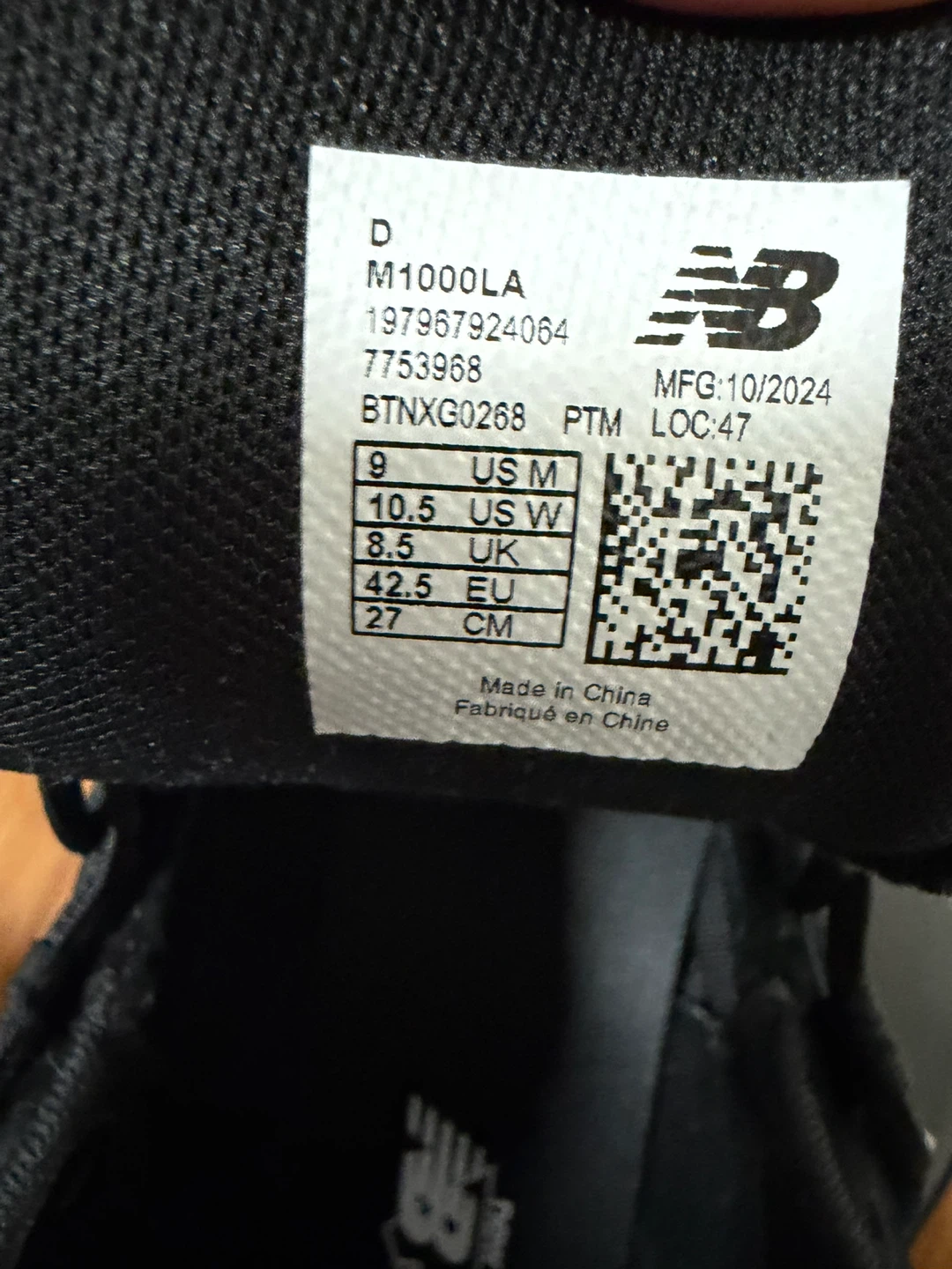 New Balance 1000 Men's Black Running Shoes - photo 3