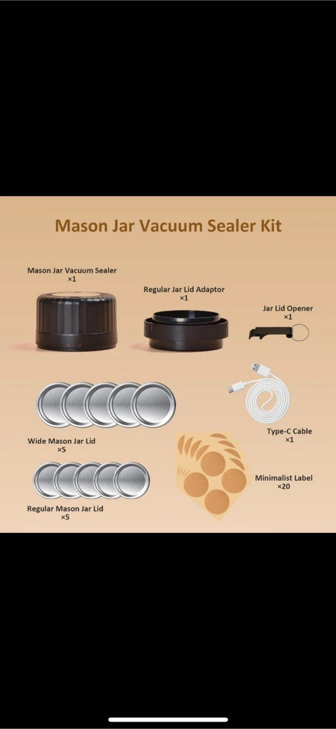 New Mason Jar Vacuum Sealer Kit