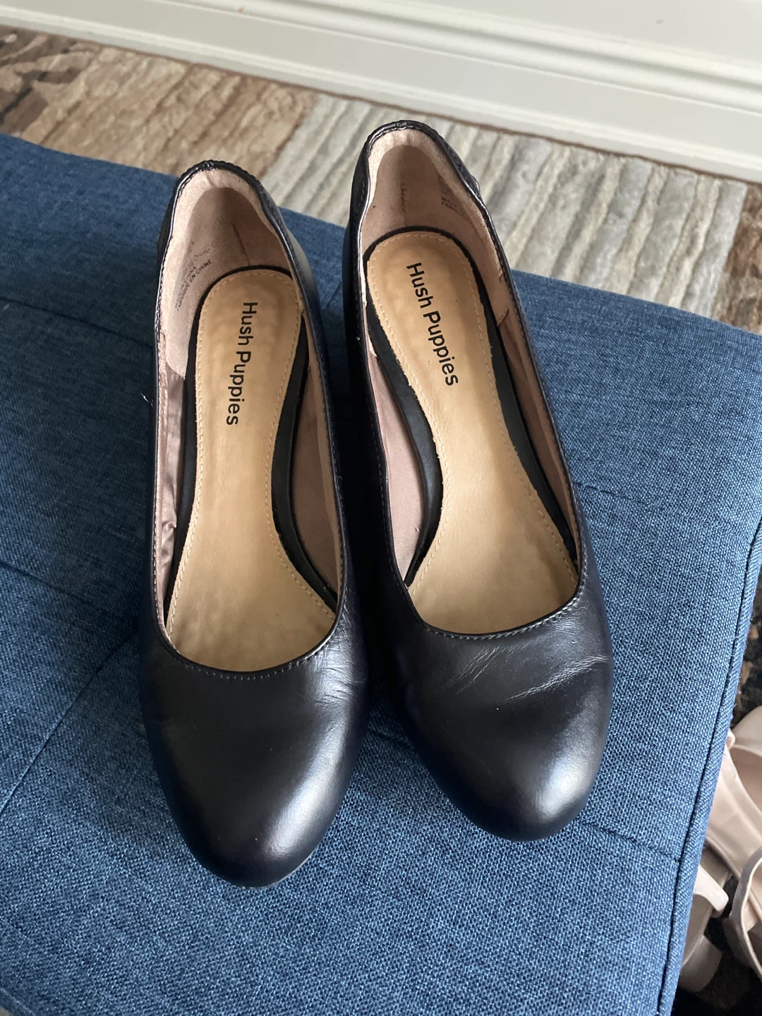 Hush Puppies Black Wedge Shoes