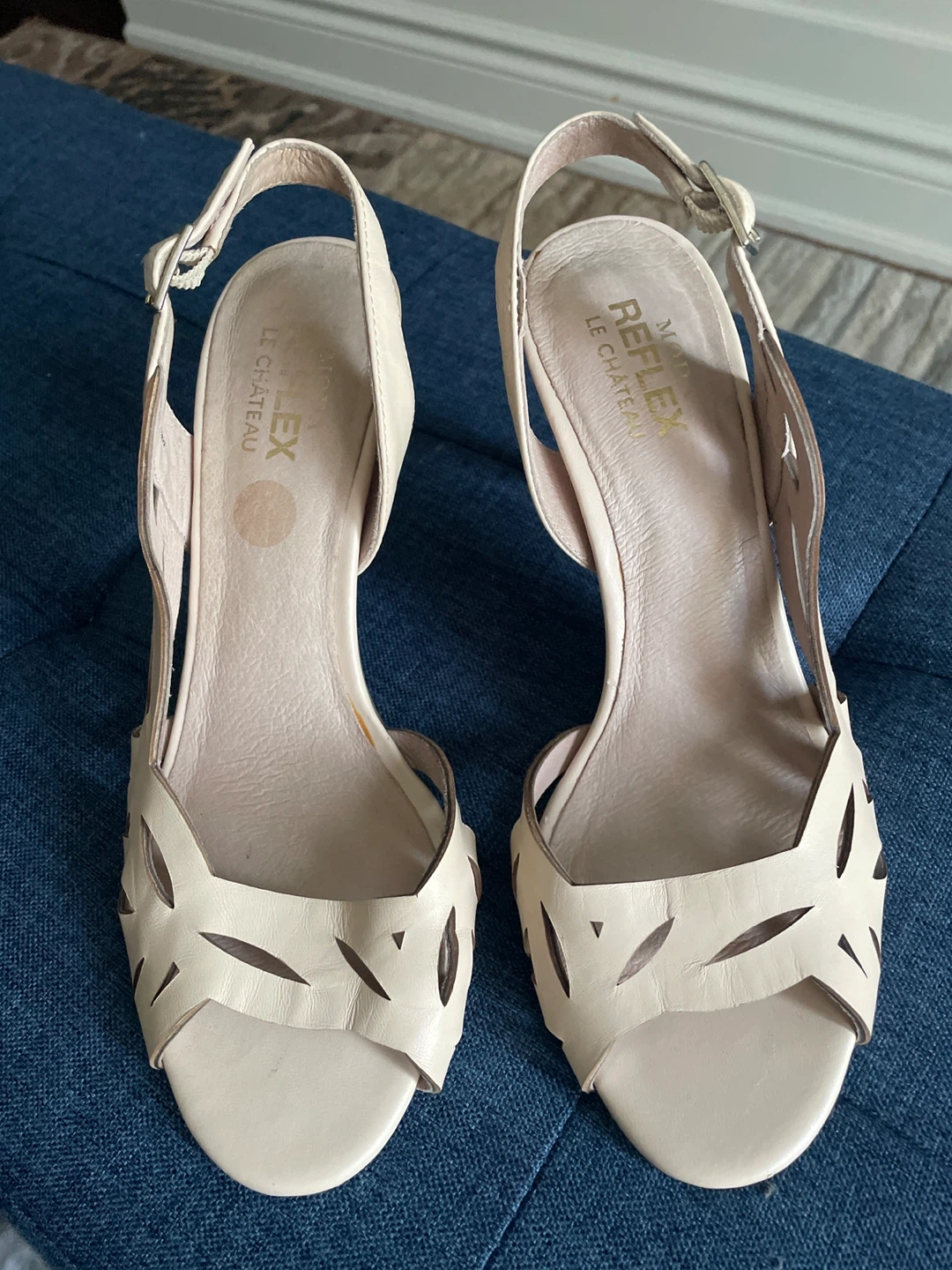 Reflex Le Chateau Cream Slingback Heels