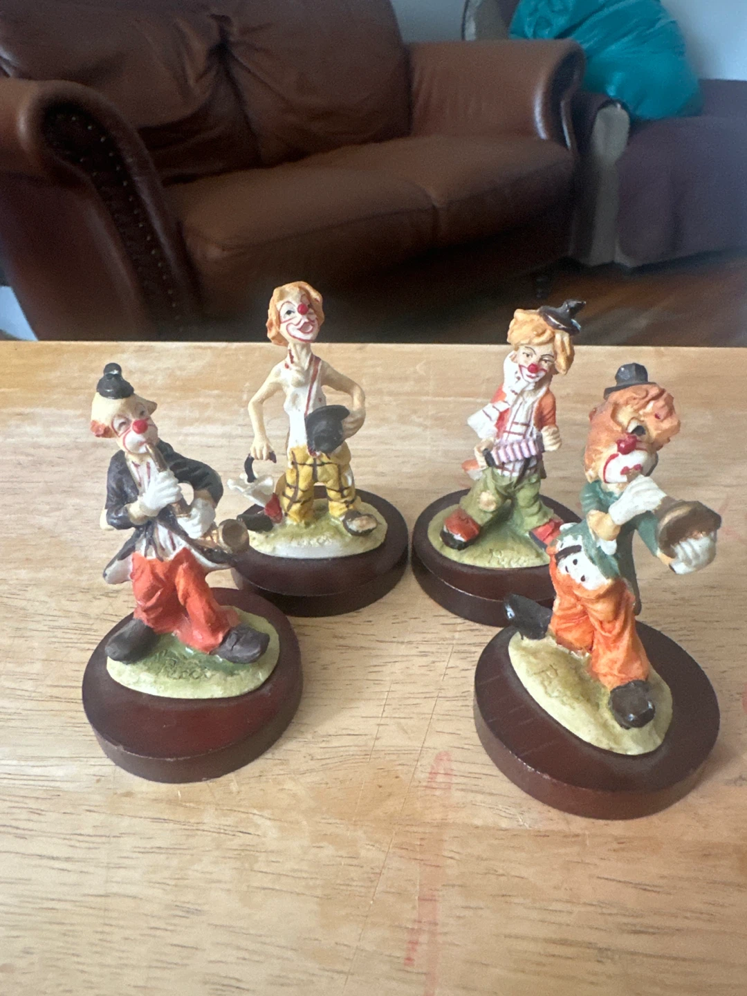 VTG Set of 4 Mini Clown Figurines