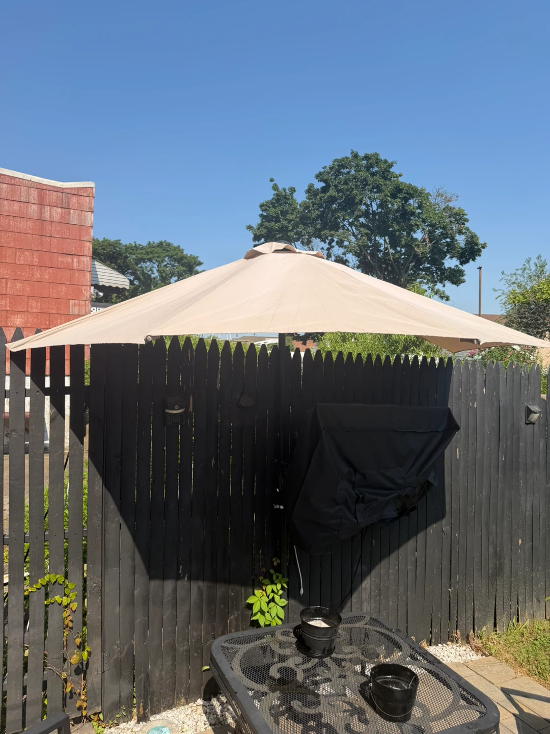9 ft. Steel Outdoor Patio Market Umbrella - photo 2