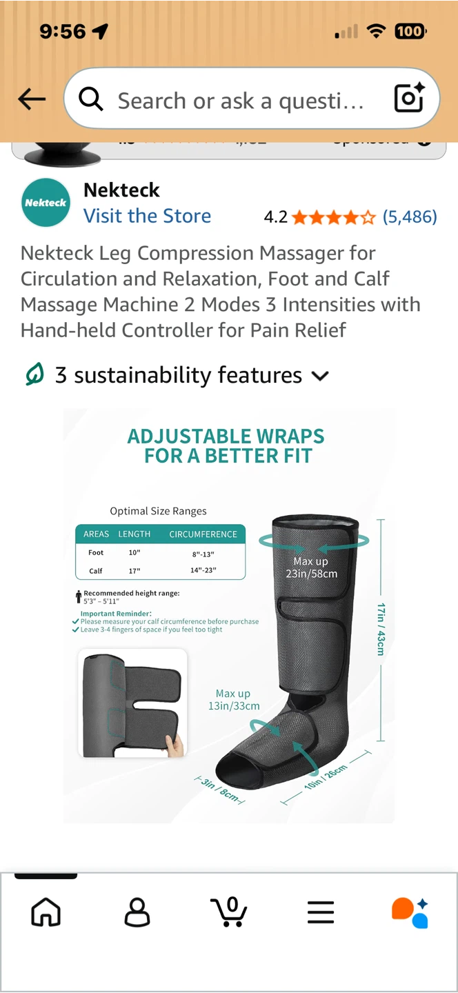 Nekteck Leg Compression Massager for Circulation and Relaxation - photo 5