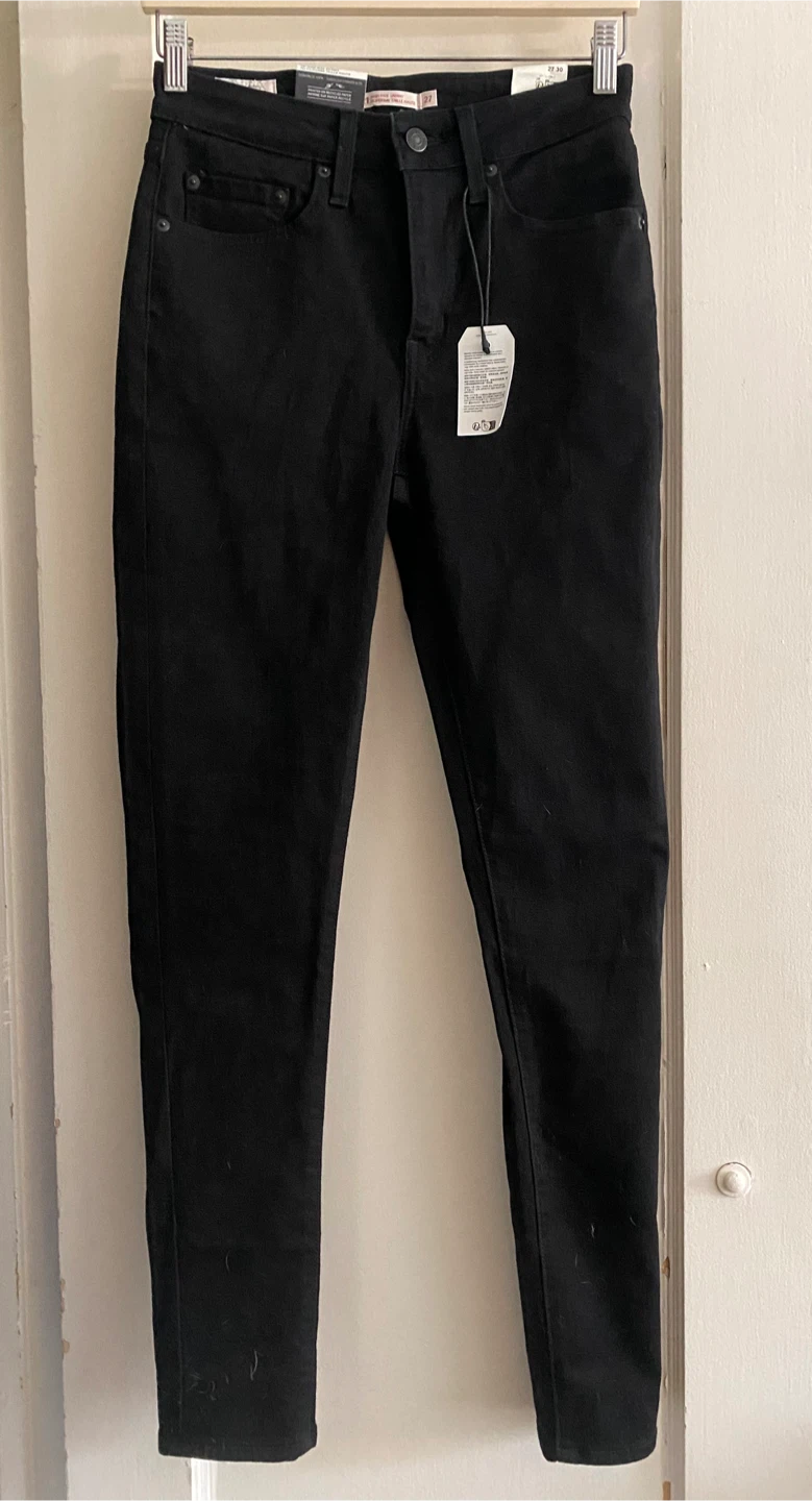 Levi's 721 High-Rise Skinny Jeans Black Size 27x30