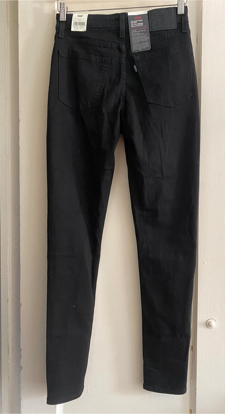 Levi's 721 High-Rise Skinny Jeans Black Size 27x30 - photo 2