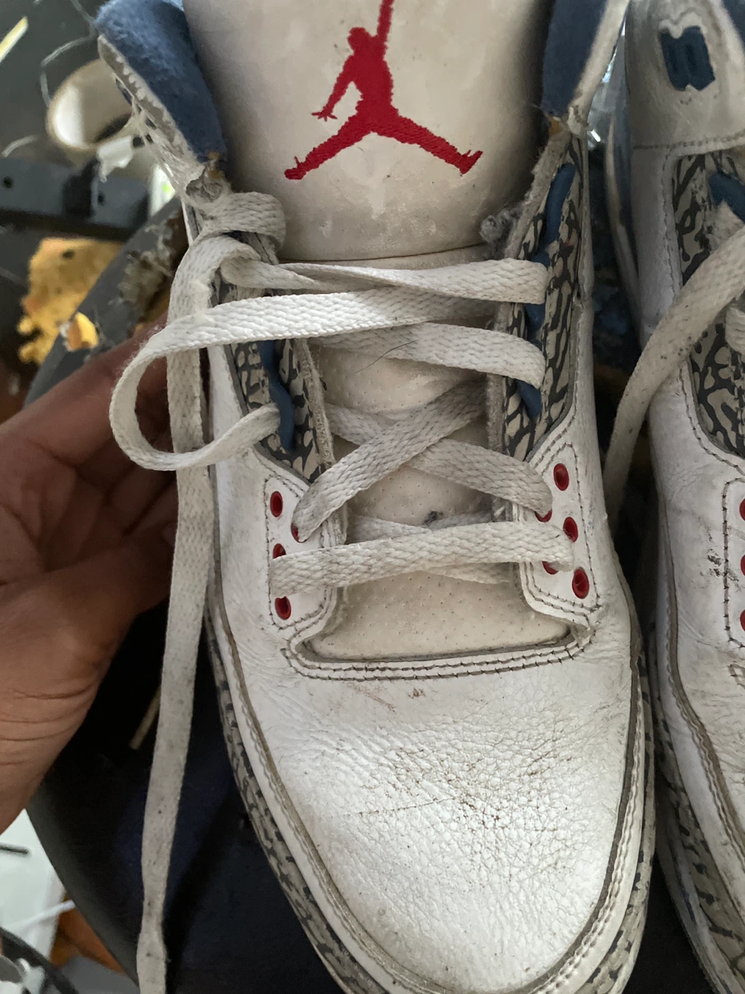 Jordan 3 Retro true blue cooked no box - photo 2
