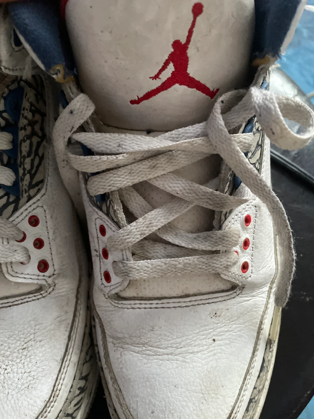 Jordan 3 Retro true blue cooked no box - photo 3
