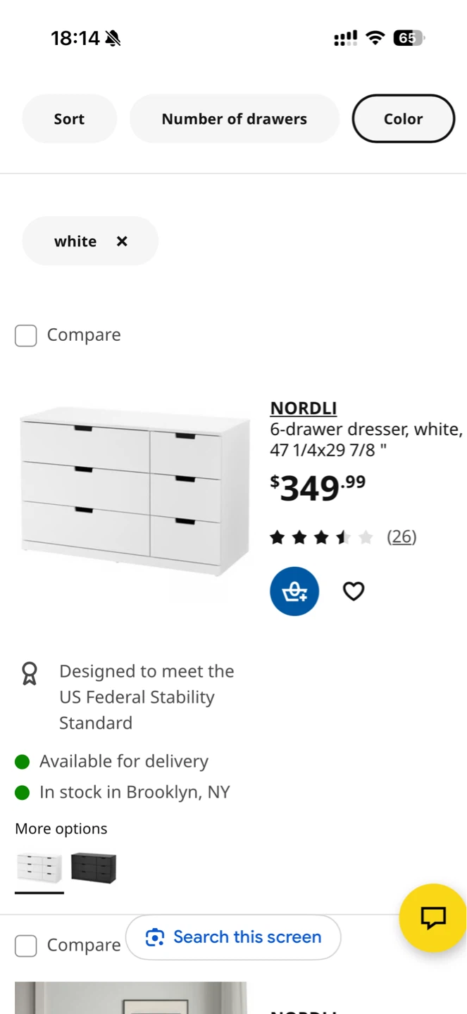 IKEA NORDLI 6-Drawer Dresser - photo 3