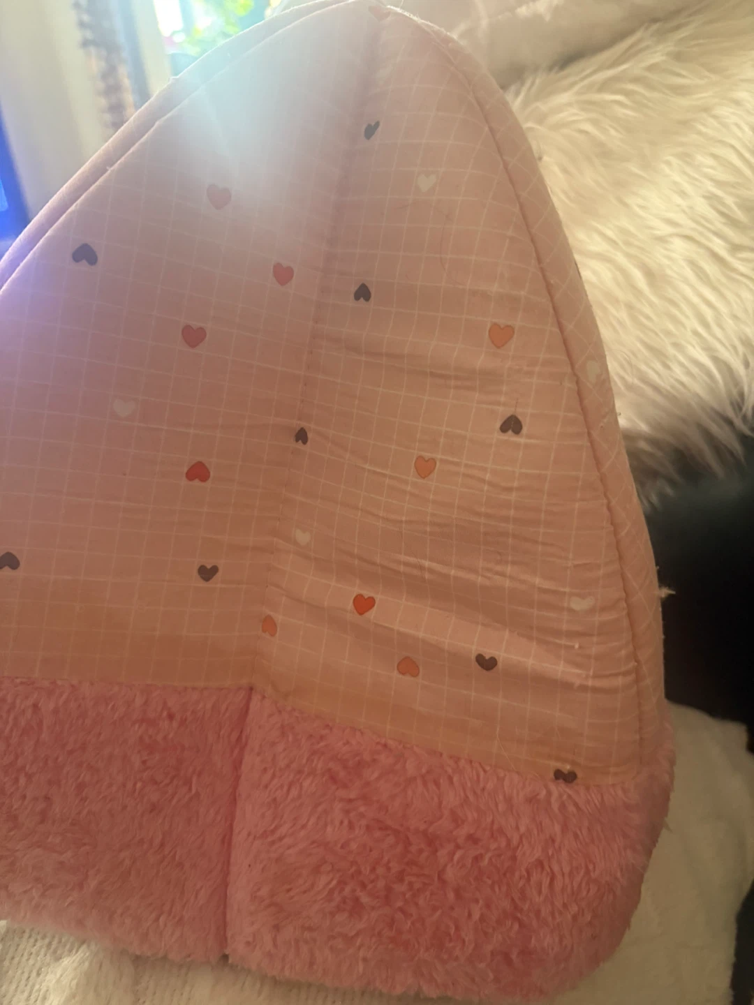Pink Pet Bed House with Heart Pattern - photo 4
