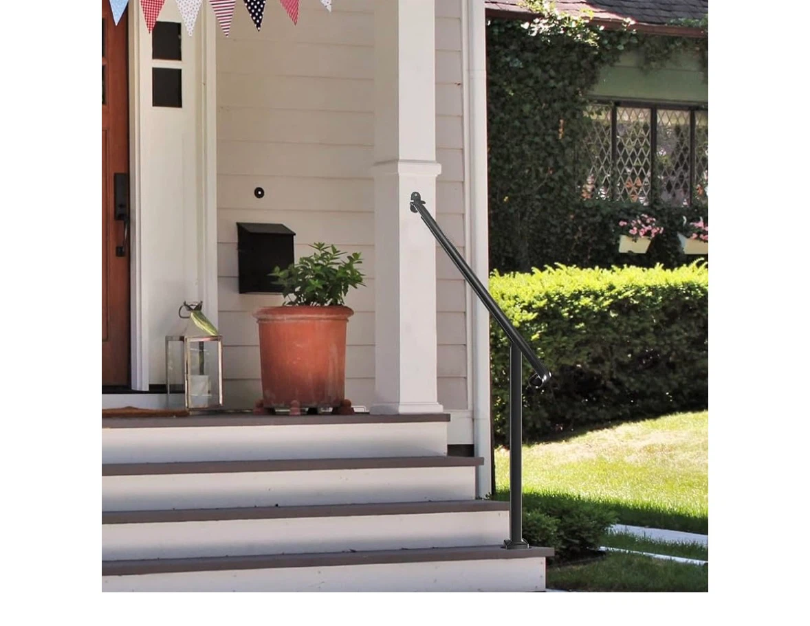 Metty Metal Modern Wrought Iron Handrails for Outdoor Steps - photo 5