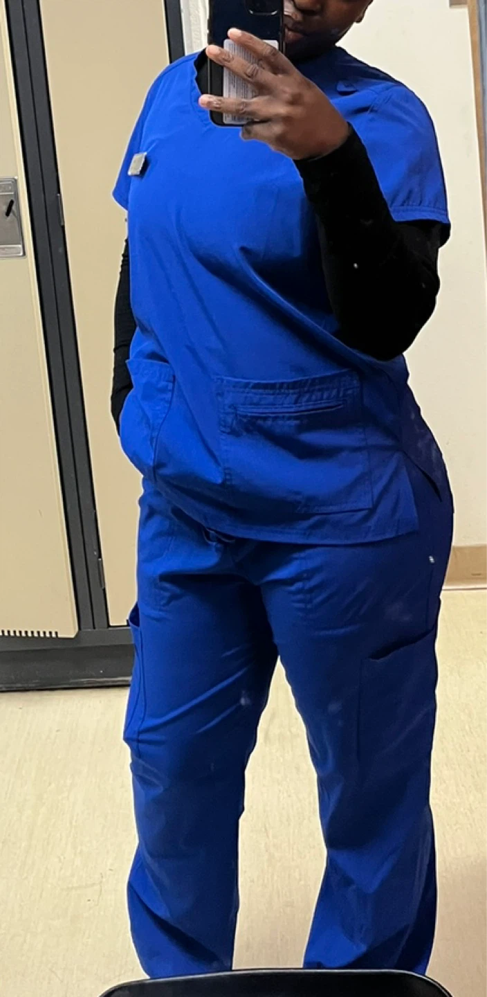 Royal Blue Scrub Top - photo 2