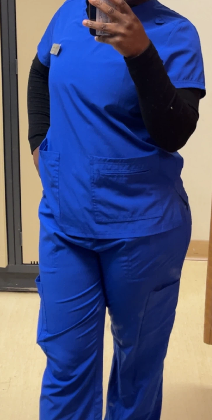 Royal Blue Scrub Top