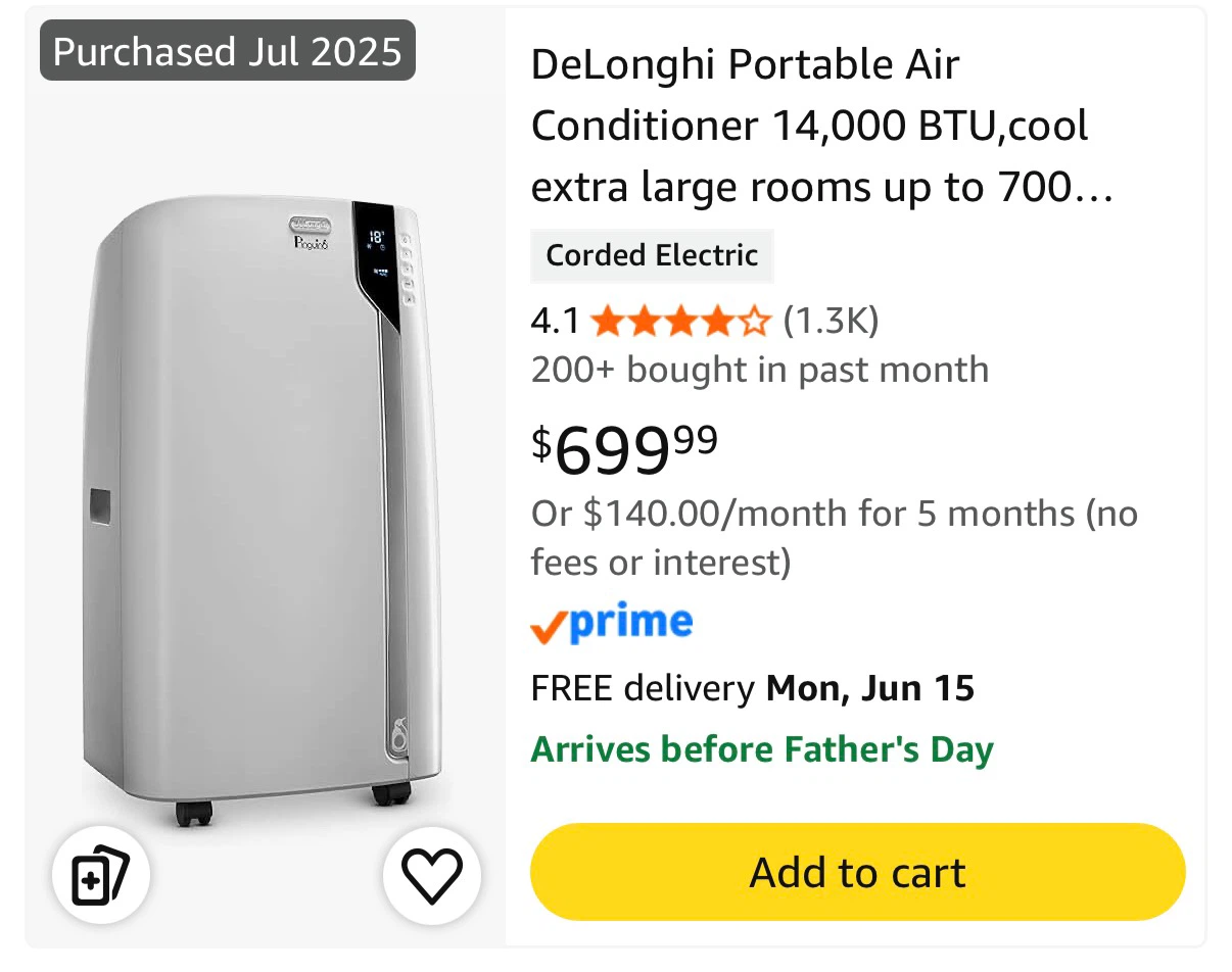 DeLonghi Pinguino Portable Air Conditioner 14,000 BTU - photo 3