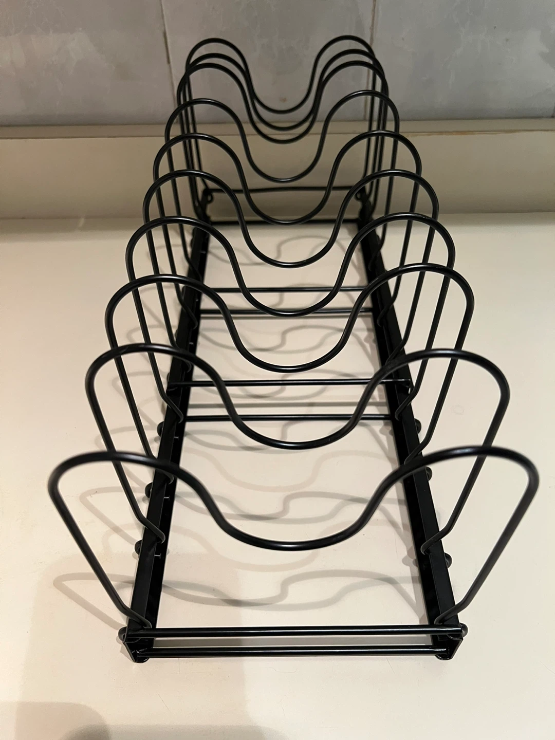 Black Metal Pot Lid and Pan Organizer Rack - photo 2