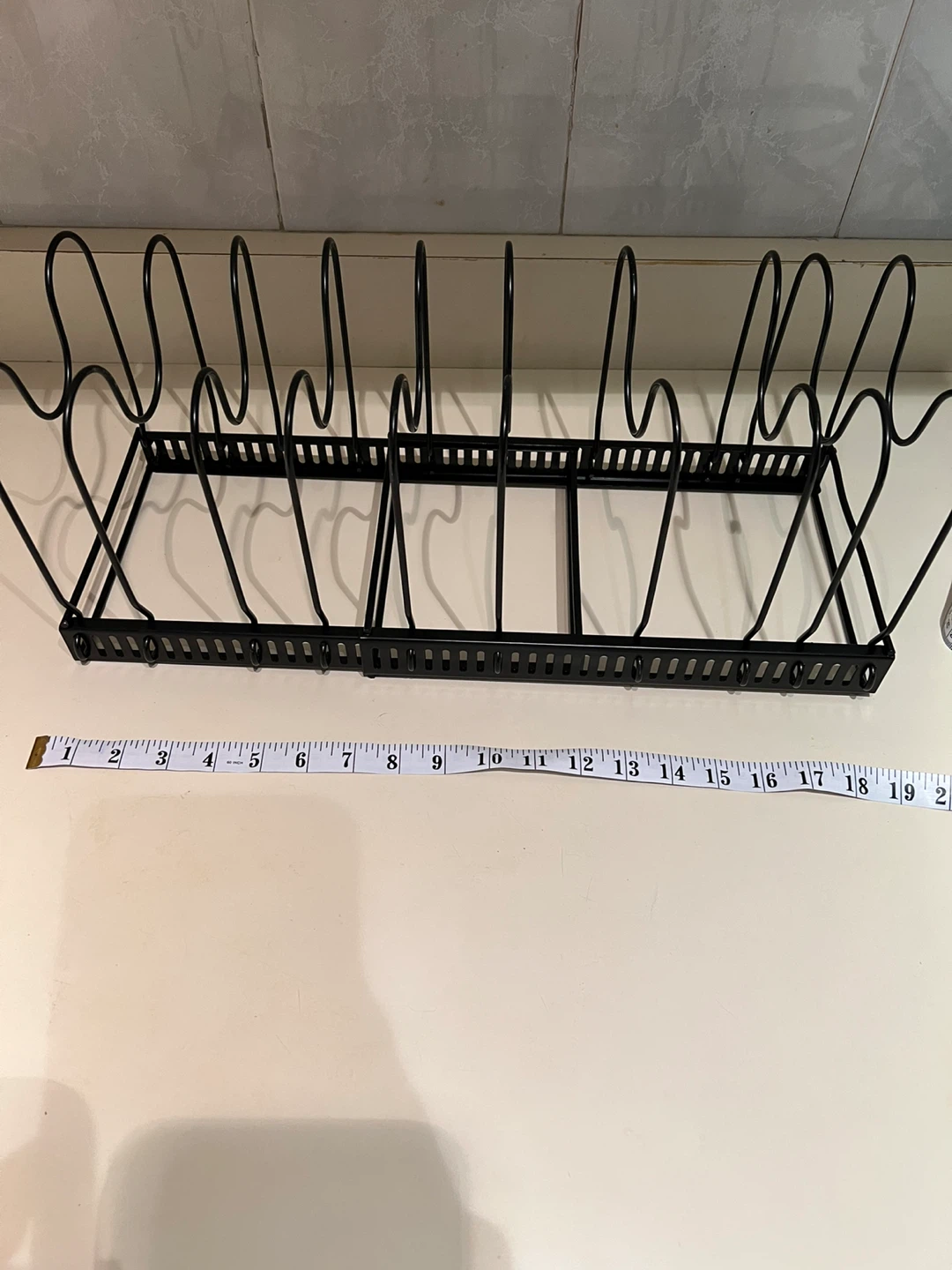 Black Metal Pot Lid and Pan Organizer Rack - photo 5