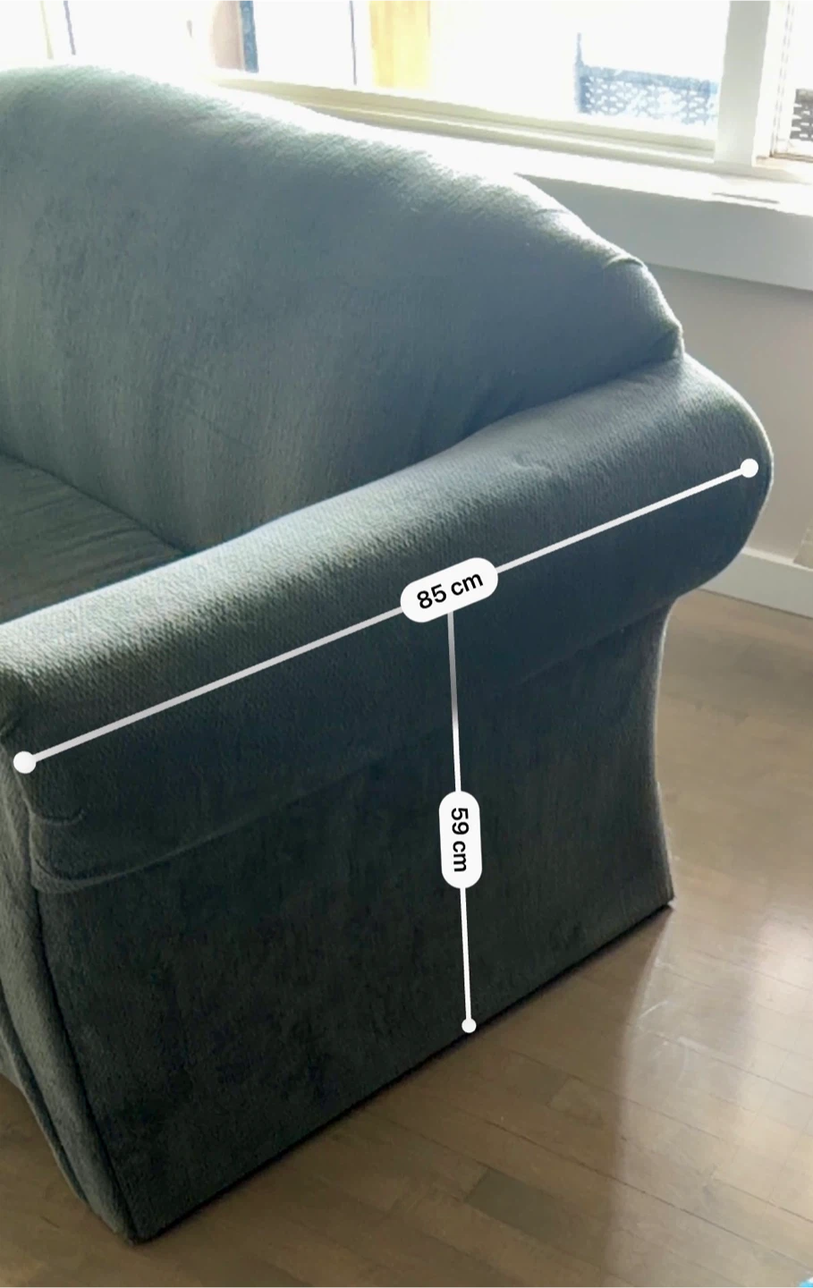 Grey Loveseat Sofa - photo 3