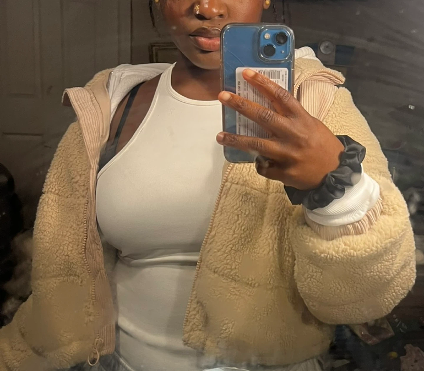 Cream Sherpa & Corduroy Jacket - photo 3