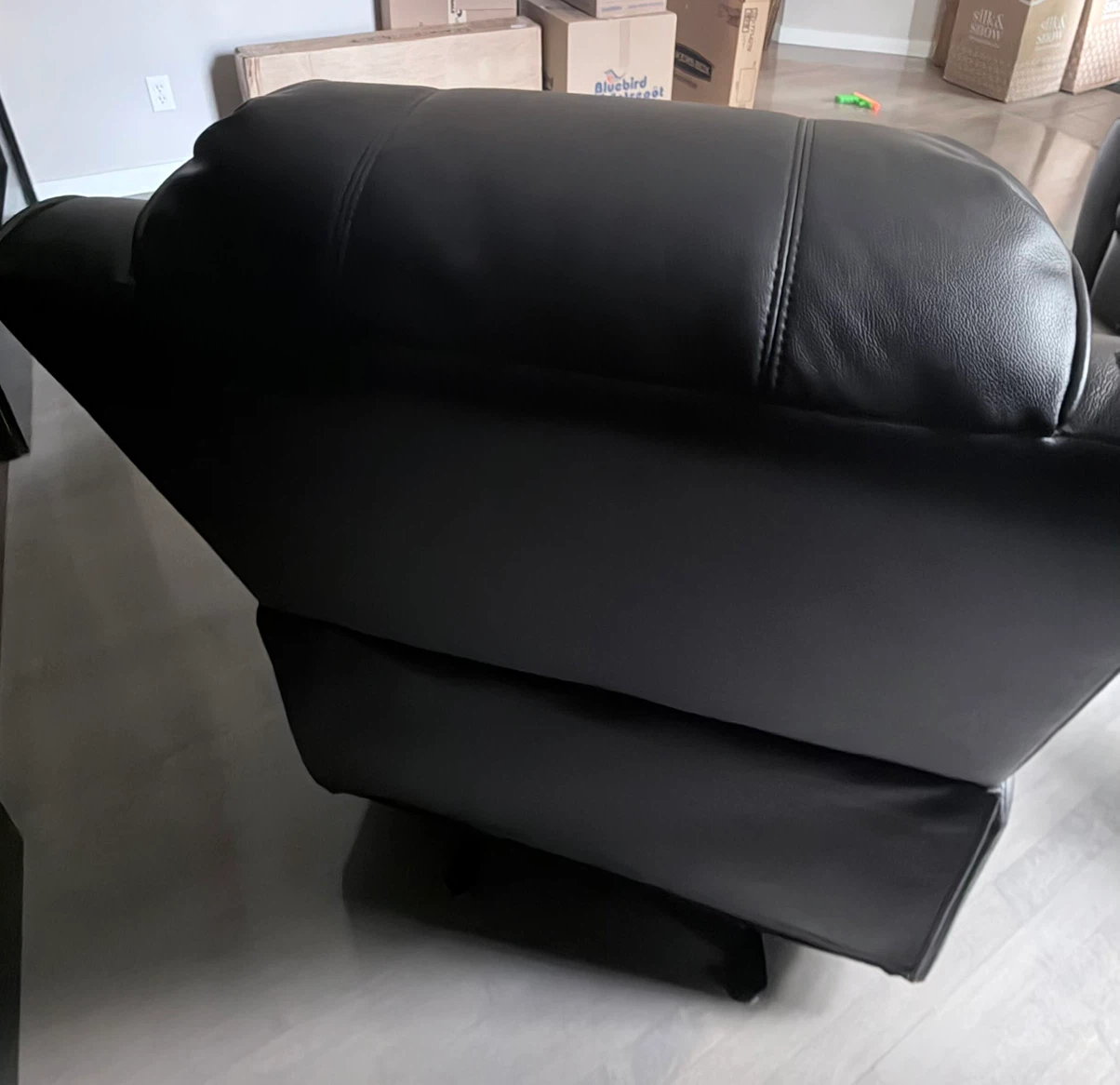 Brown Faux Leather Manual Recliner Chair - photo 4