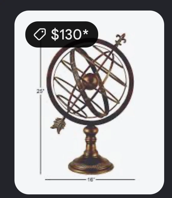 Decorative Armillary Sphere Globe