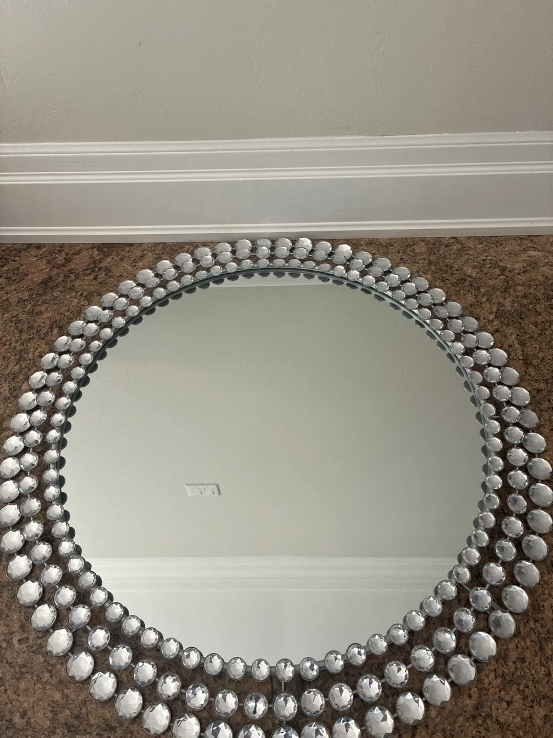 Round glass mirror