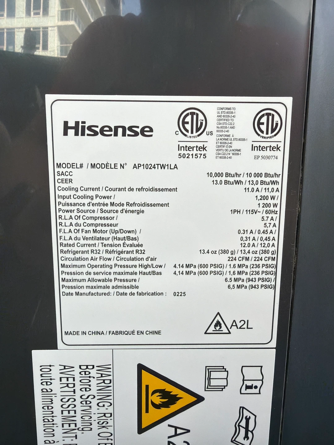 Hisense Portable Air Conditioner - photo 4