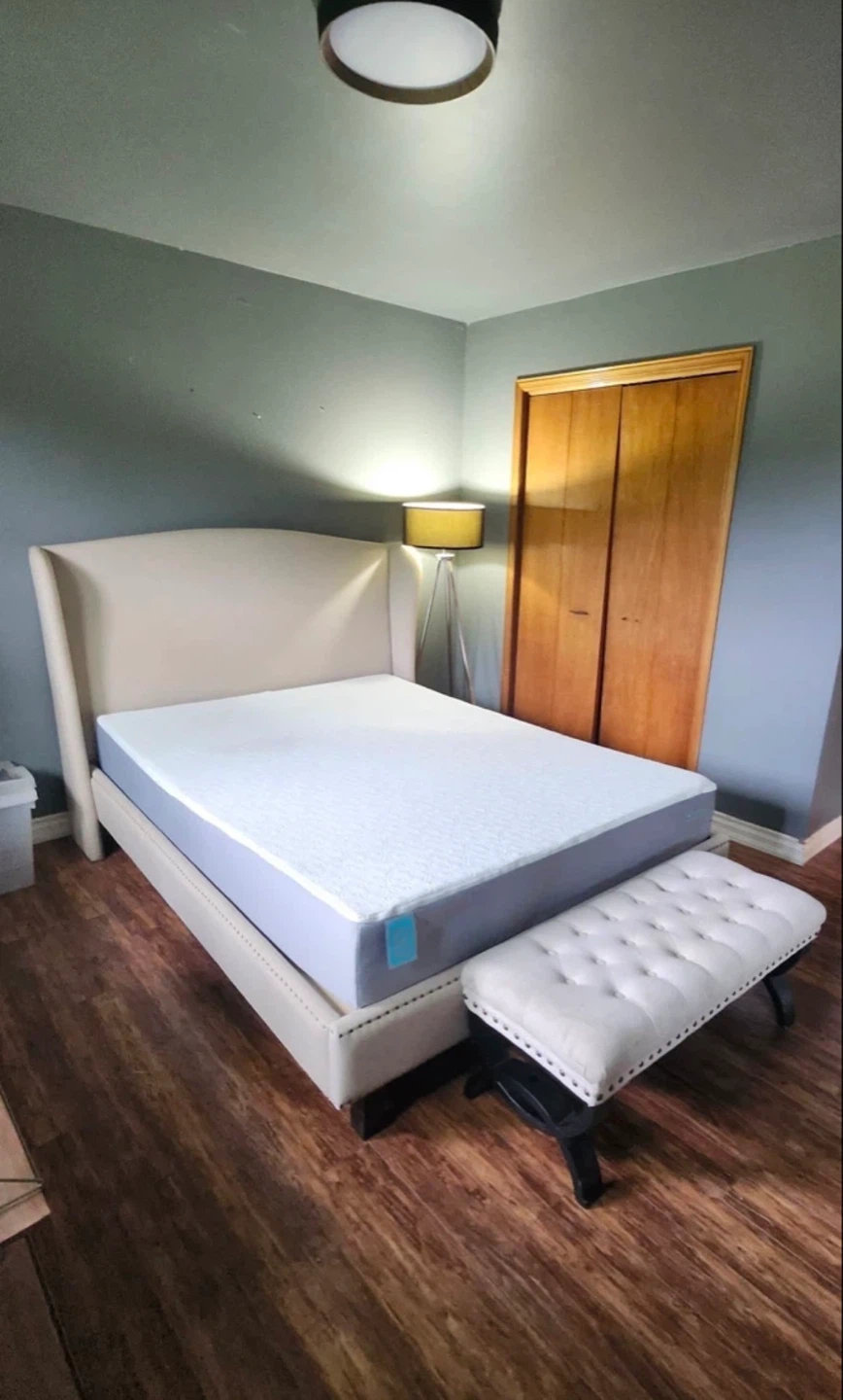 Wingback Bed Frame with Mattress - photo 2