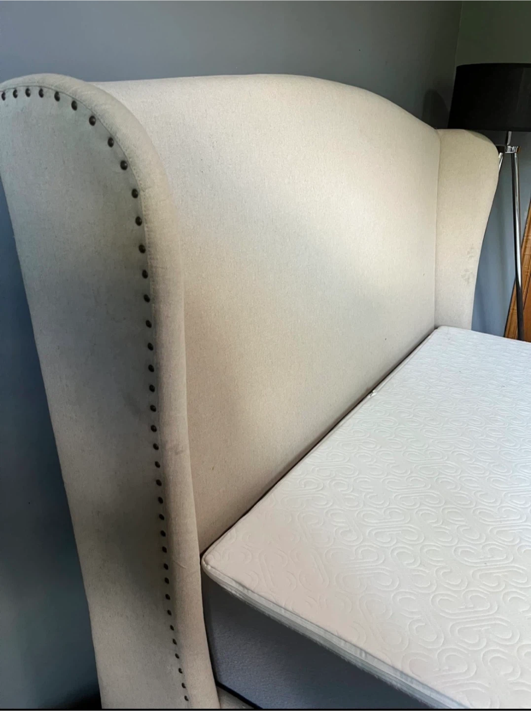 Wingback Bed Frame with Mattress - photo 3
