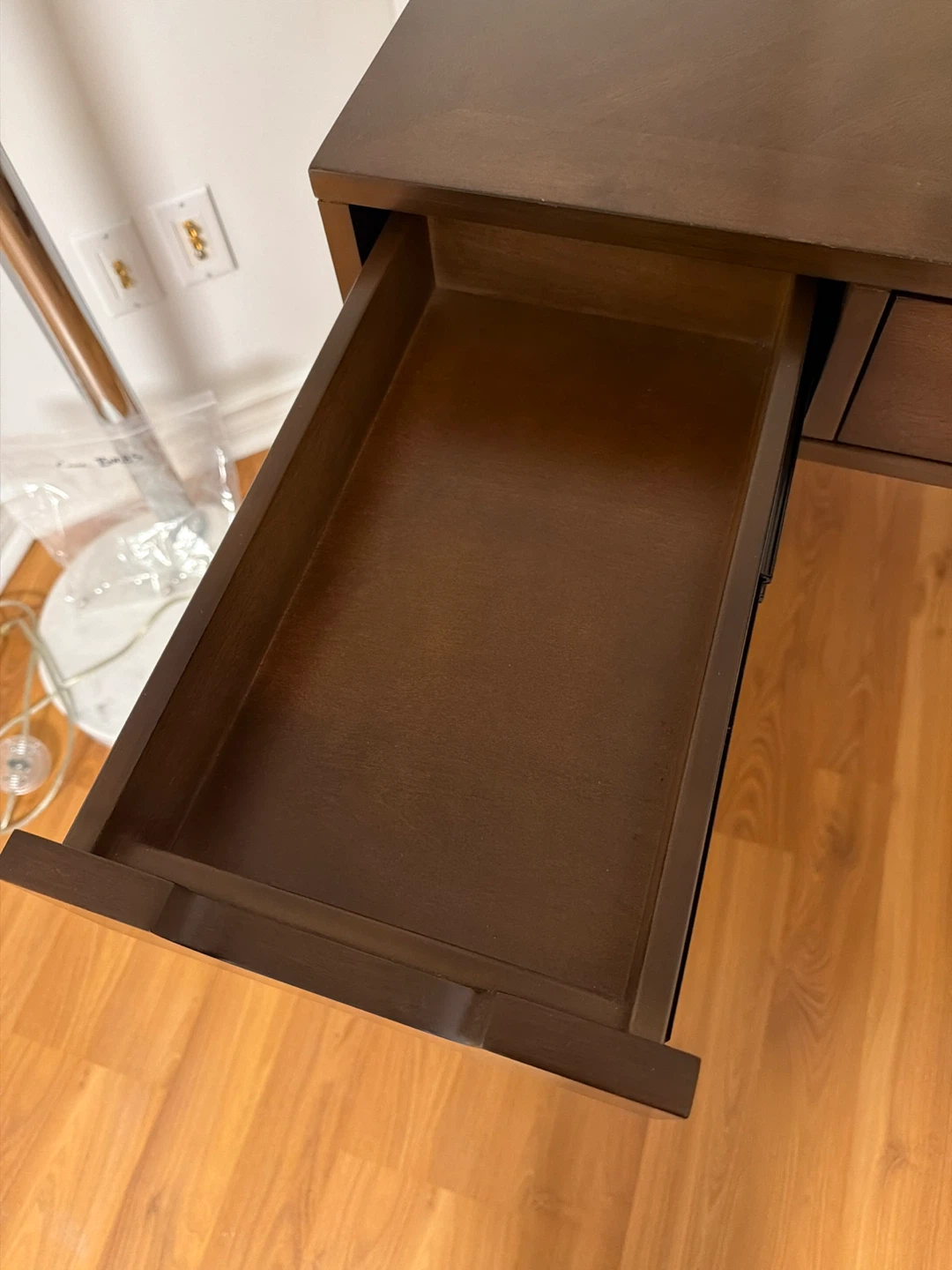 Dark Wood Desk with Drawers - photo 3