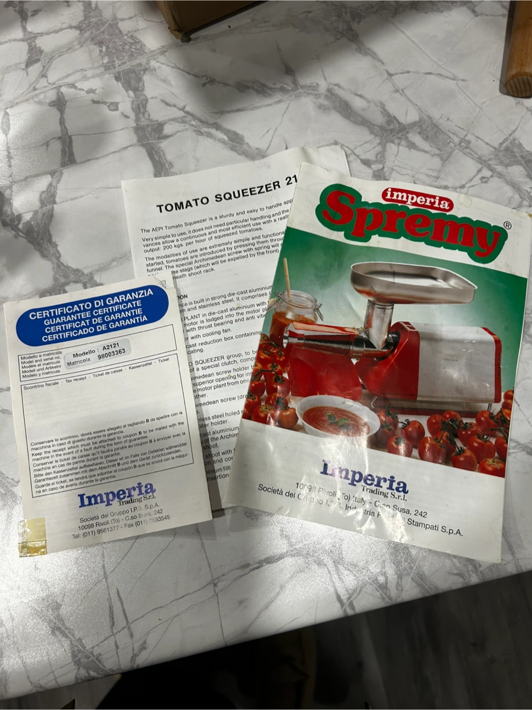 Imperia Tomato Squeezer A2121