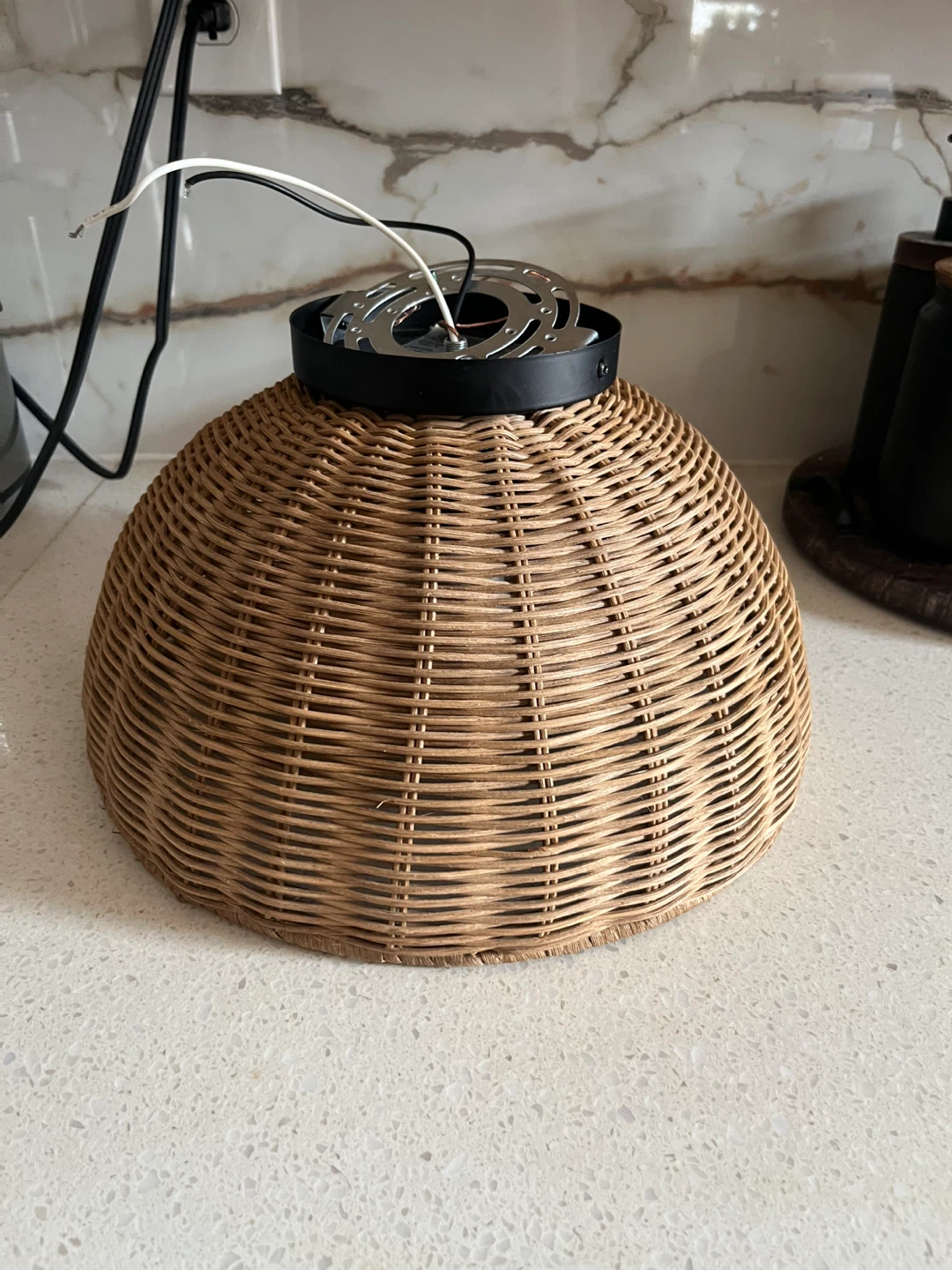 Wicker Pendant Light Fixture
