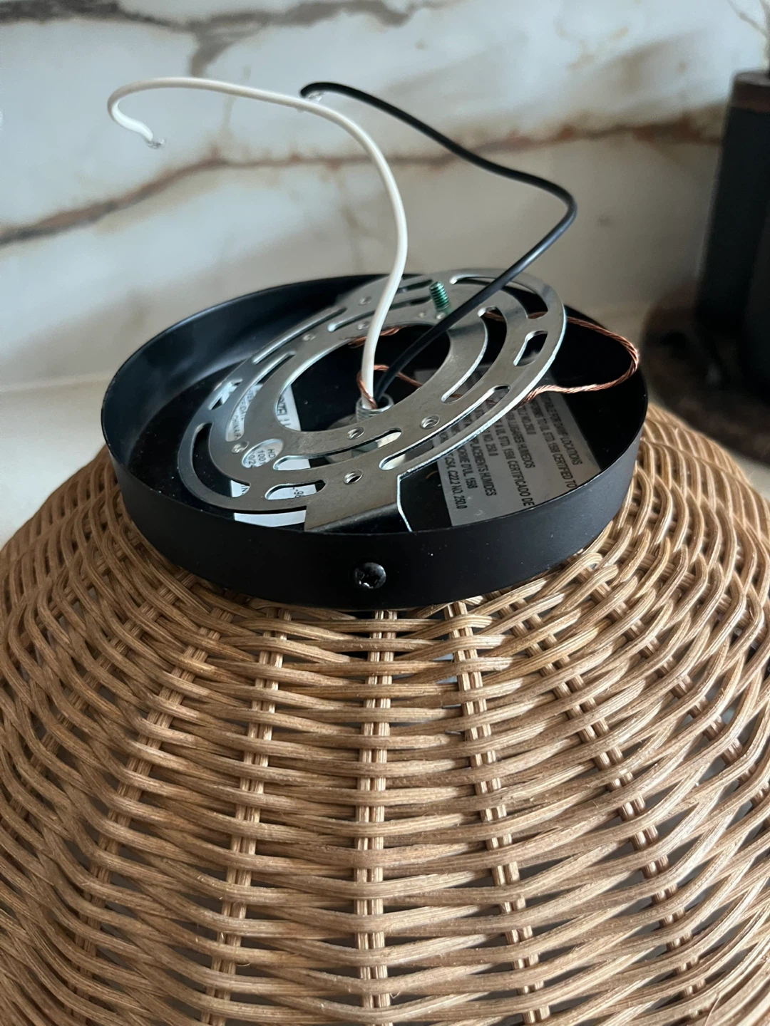 Wicker Pendant Light Fixture - photo 3