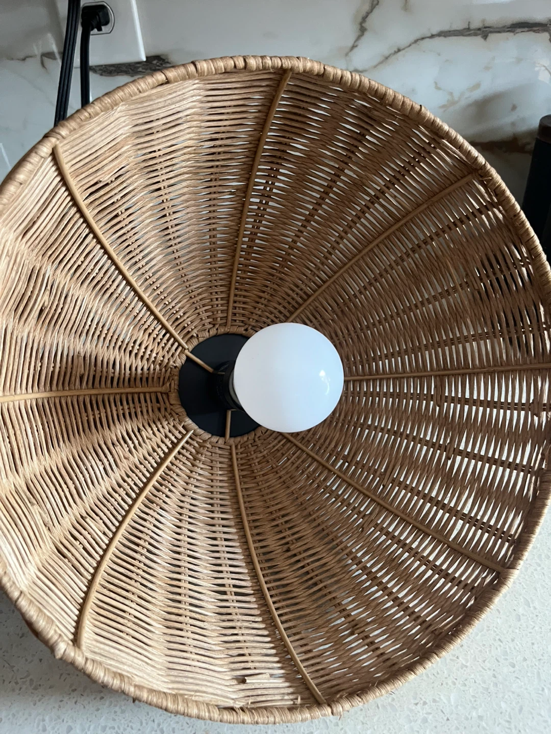 Wicker Pendant Light Fixture - photo 4