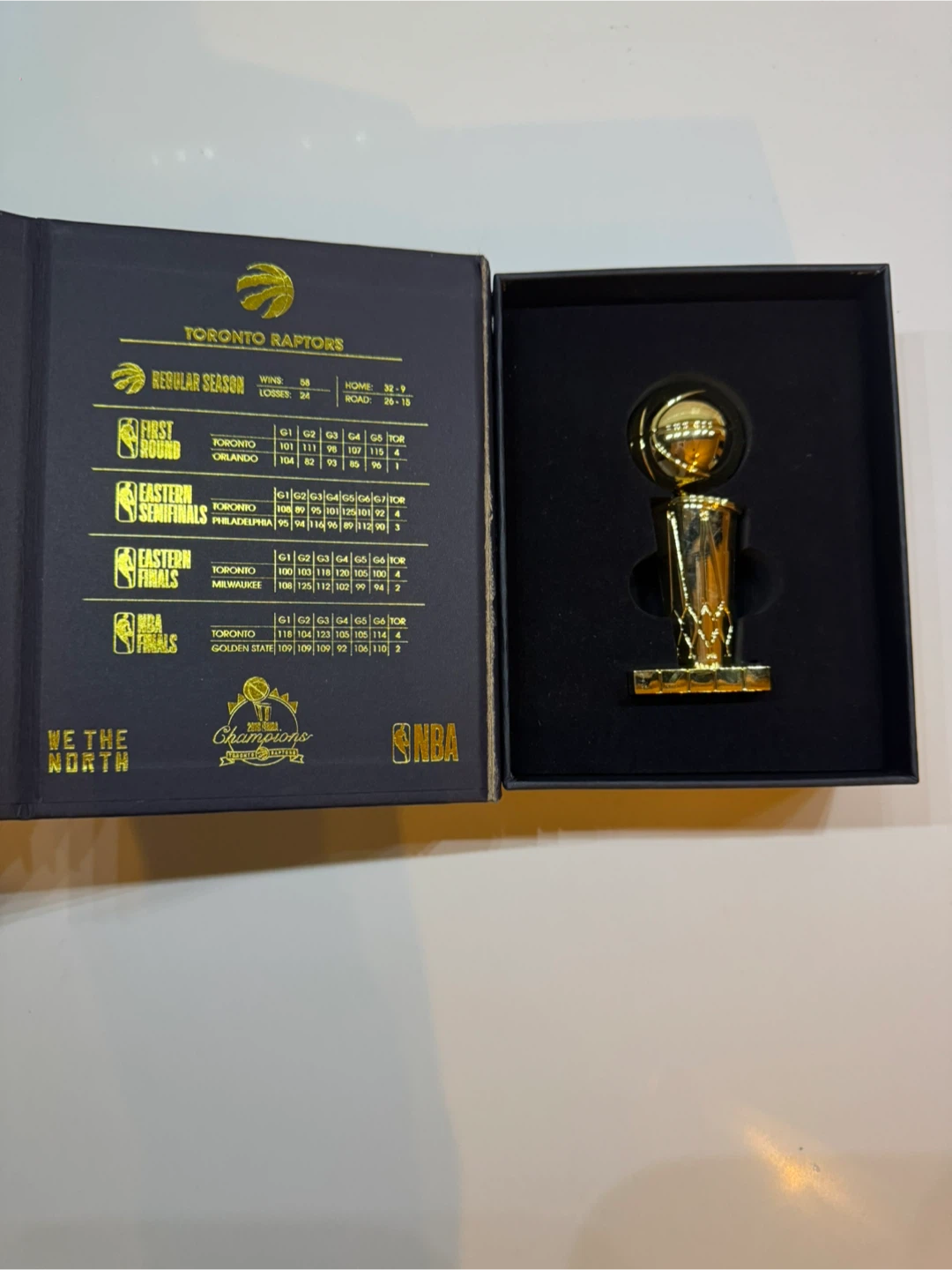 Raptors collectible trophy & championship ring