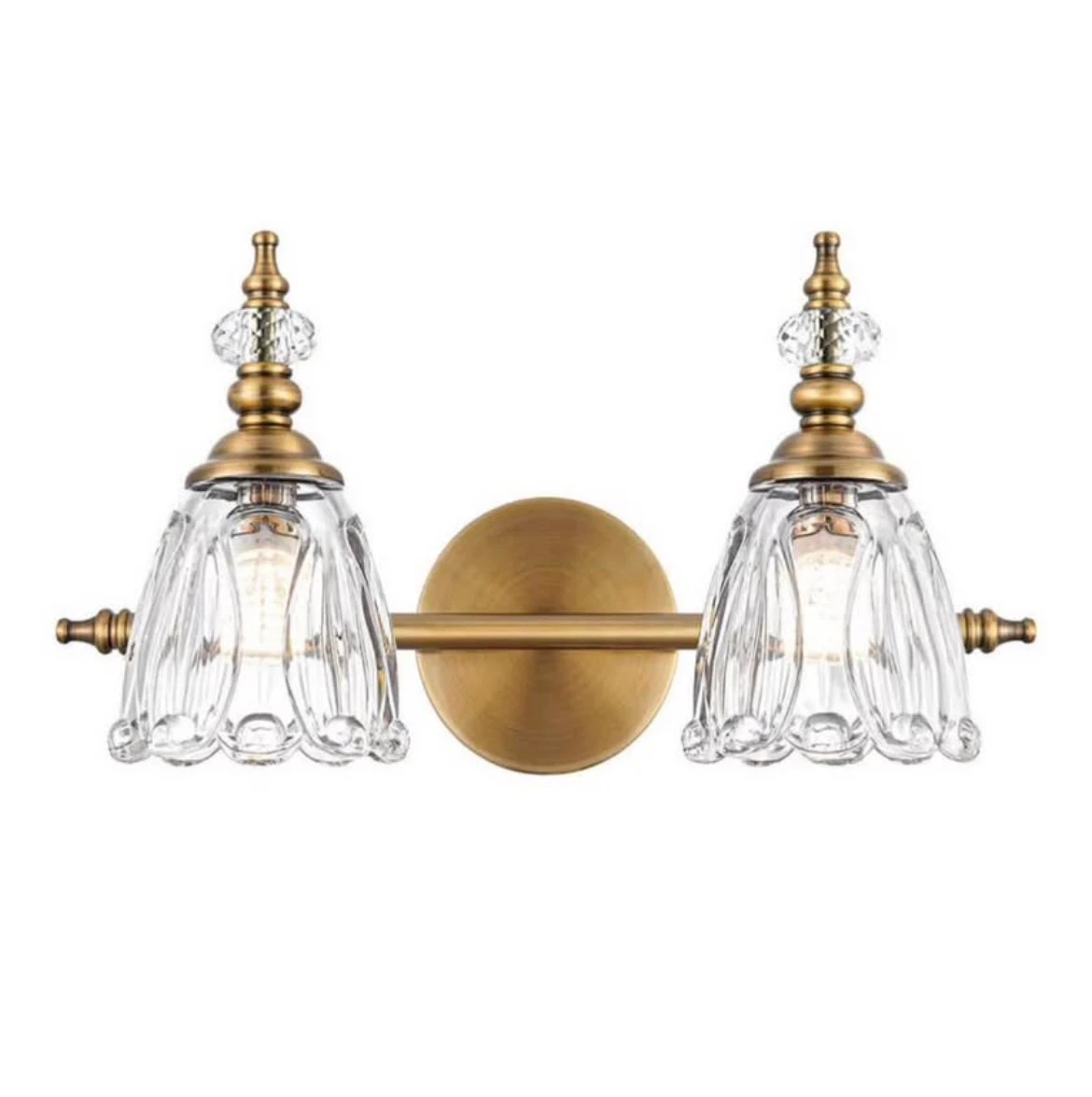 Set of 2x ‘Antique’ 2-Light Vanity Fixtures. Brand new.