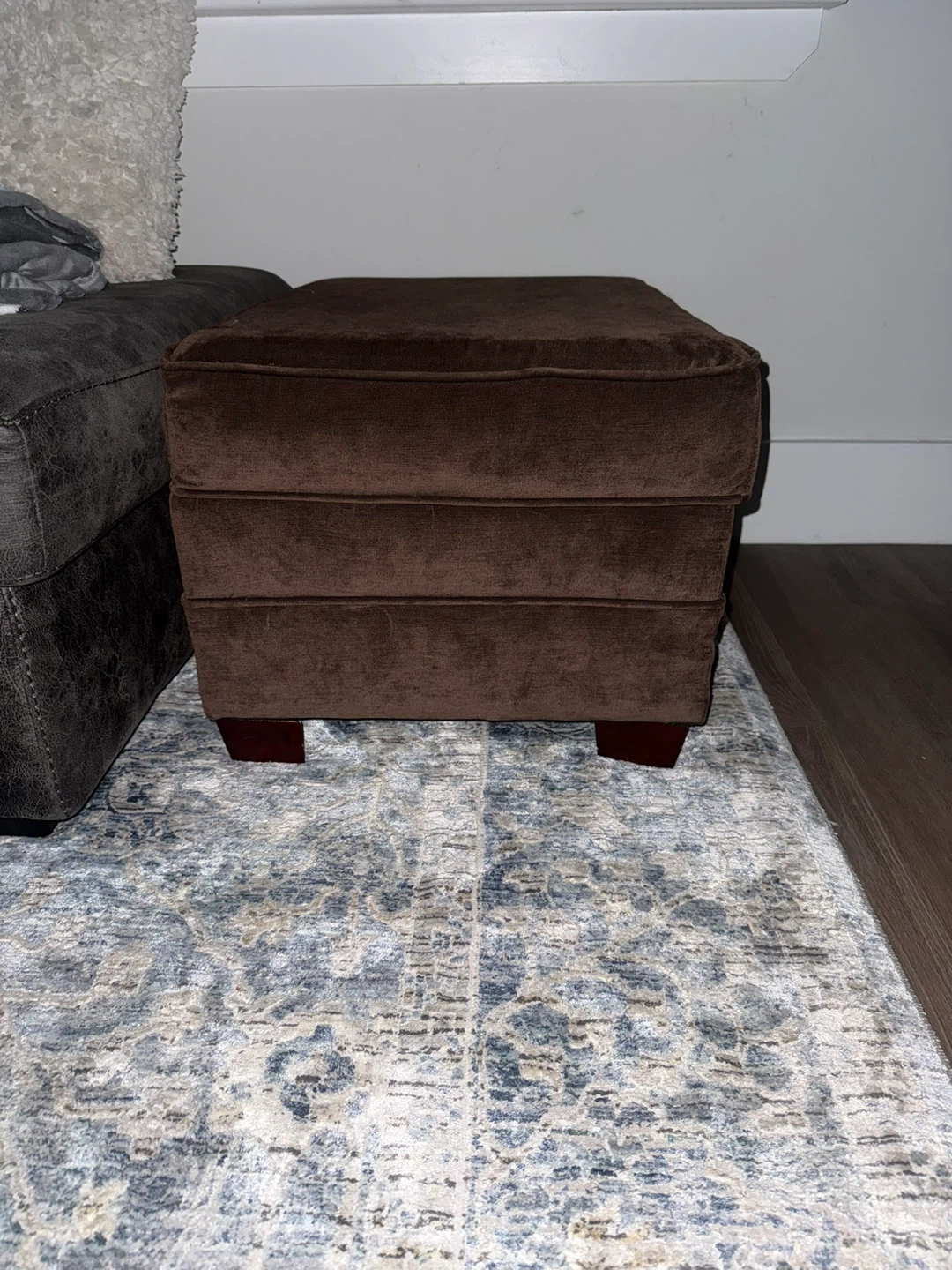 Brown Ottoman Footstool