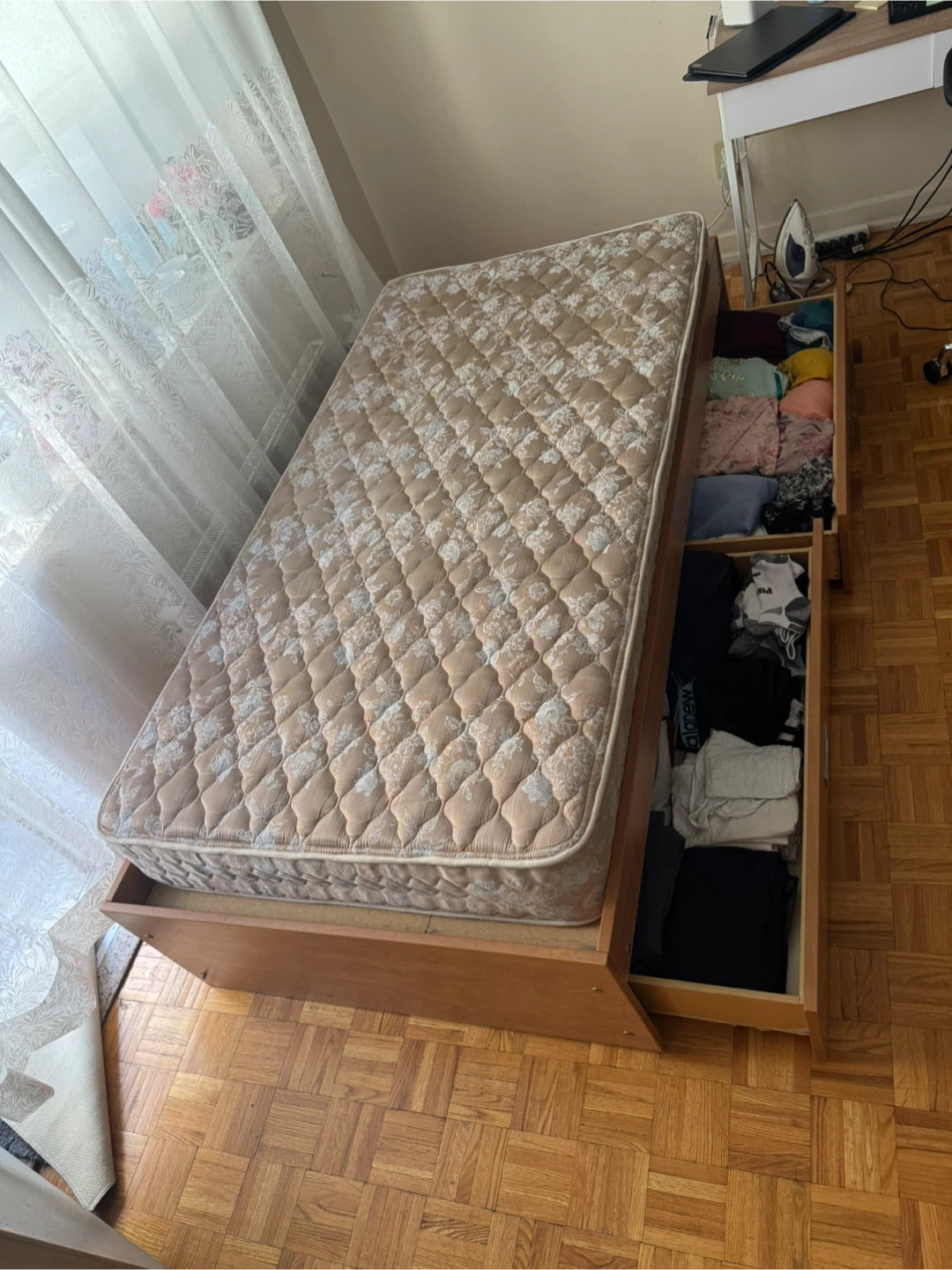 Bed Frame with Storage Drawers - photo 2